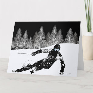 Pro-skiër, skisnowboarden kaart