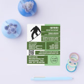 Pro Snowboarder, Ski/Snowboarding Lessen/Klassen Flyer (Enkel)