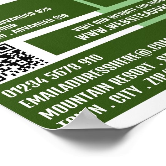 Pro Snowboarder, Ski/Snowboarding Lessen/Klassen Poster (Hoek)