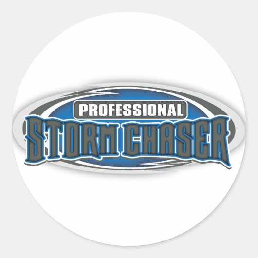 Pro Storm Chaser Ronde Sticker (Voorkant)