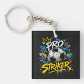 Pro Striker Urban Graffiti Voetbal Sleutelhanger (Voorkant)