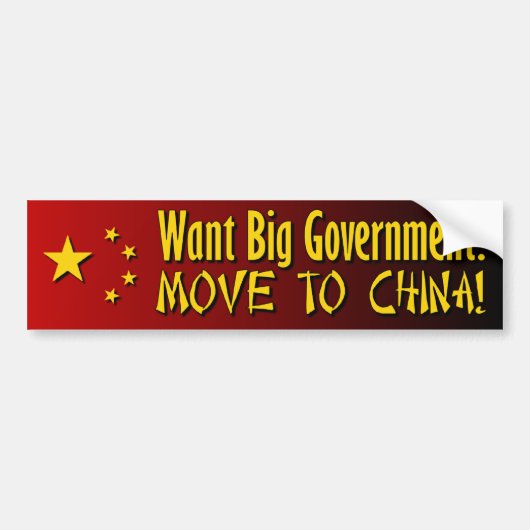 Pro Tea Party - Anti-Big Government Bumpersticker (Voorkant)