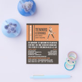 Pro Tennis Player, Tennis Lessen/Classes Advert Flyer (Enkel)