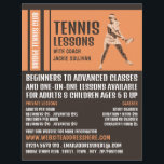 Pro Tennis Player, Tennis Lessen/Classes Advert Flyer<br><div class="desc">Pro de Speler van de Tennis,  Tennis Lessen/de klassen Adverteren broers door de opslag van het Visitekaartje.</div>