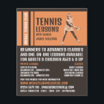 Pro Tennis Player, Tennis Lessen/Classes Advert Flyer<br><div class="desc">Pro de Speler van de Tennis,  Tennis Lessen/de klassen Adverteren broers door de opslag van het Visitekaartje.</div>