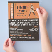 Pro Tennis Player, Tennis Lessen/Classes Advert Flyer (Hand)