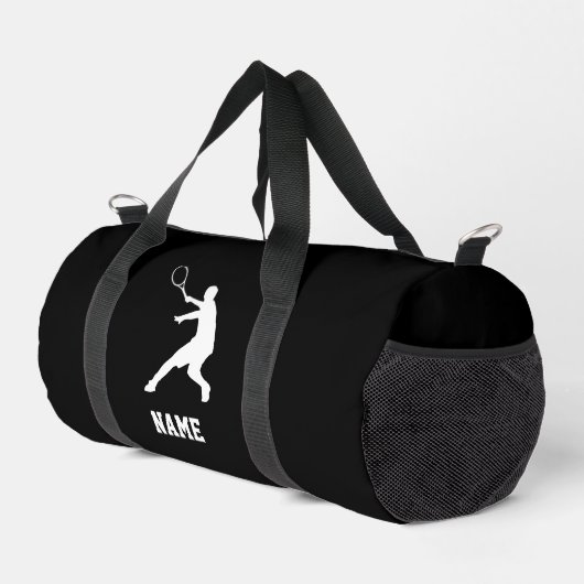 Pro tennisspeler custom zwarte sport plunjezak (Rechterhoek)