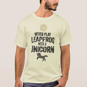 PRO TIP: Speel nooit leapfrog met een Unicorn T-shirt
