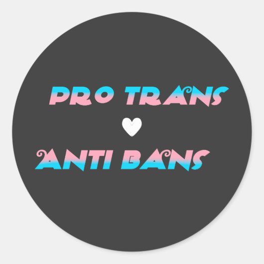 Pro Trans  Ronde Sticker (Voorkant)