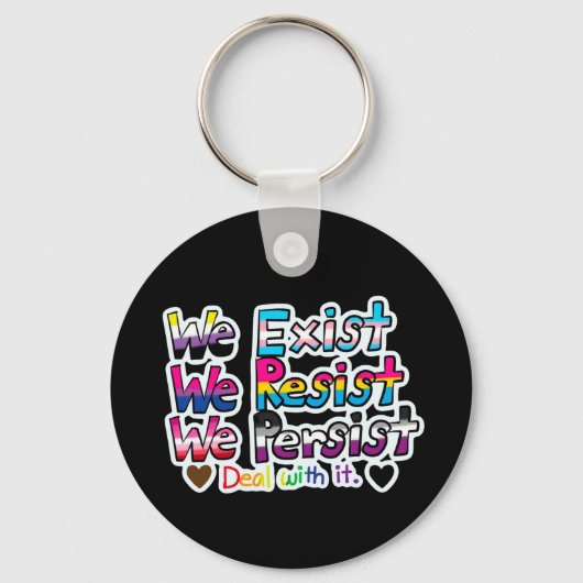 Pro Trans/We Exist Combo  Sleutelhanger (Achterkant)