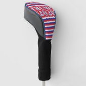 Pro Trump 2020 Retro Patriottische Stripes Golfheadcover (Schuin)