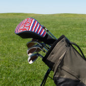 Pro Trump 2020 Retro Patriottische Stripes Golfheadcover (Insitu)