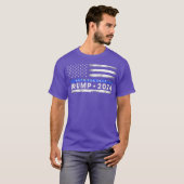 Pro Trump 2024 Back The Blue Thin Blue Line Flag T-shirt (Voorkant volledig)