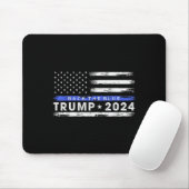 Pro Trump 2024 Back The Blue Thin Blue Line Muismat (Met muis)