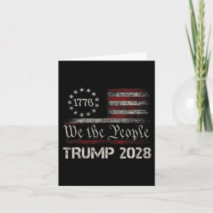 Pro Trump 2028 President America US Flag Retro 4e Kaart