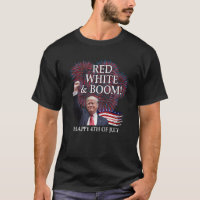 Pro TRUMP 4th of July Vuurwerk ROOD WIT BOOM Squ