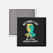 Pro Trump anti-liberale citaten conservatief Ameri Magneet (Voorkant / Achterkant)