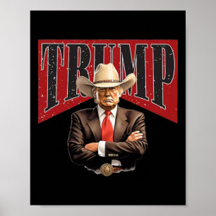 Pro Trump Cowboy Poster