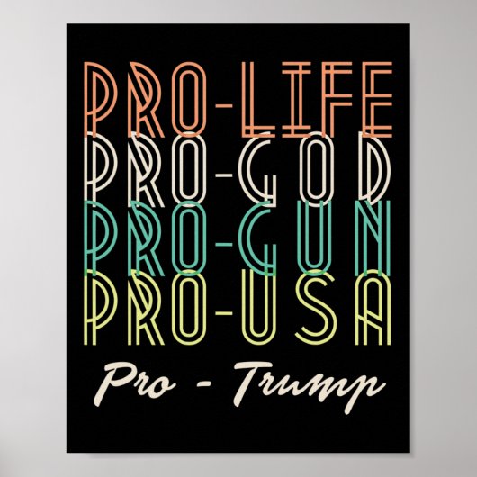 Pro Trump Leven God Wapens Republikein Poster (Voorkant)
