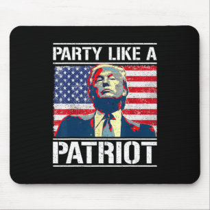 Pro Trump Party Als een Patriot 4 juli Indepen Muismat