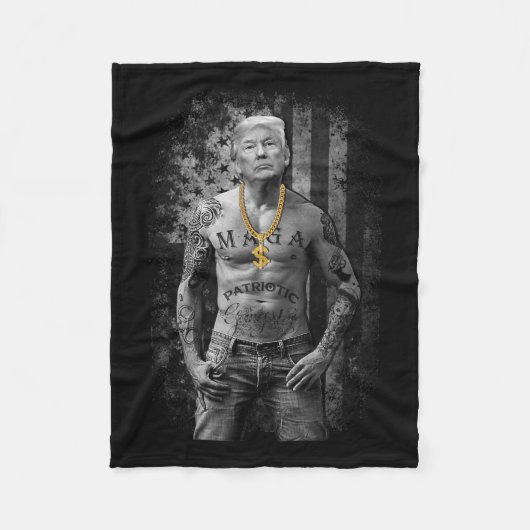 Pro Trump Patriottische Gangster - Anti-liberale R Fleece Deken (Voorkant)