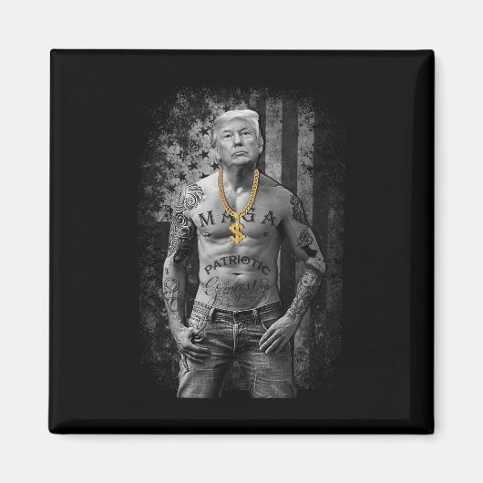 Pro Trump Patriottische Gangster - Anti-liberale R Magneet (Voorkant)