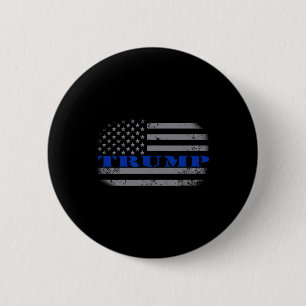 Pro Trump Politiek Amerikaanse Vlag T Shirt - Dune Ronde Button 5,7 Cm