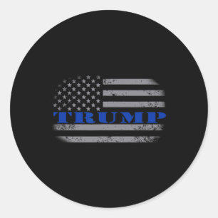 Pro Trump Politiek Amerikaanse Vlag T-shirt - Dunn Ronde Sticker