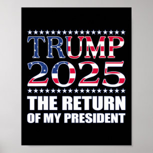 Pro Trump Shirt 2024 De terugkeer van mijn Preside Poster