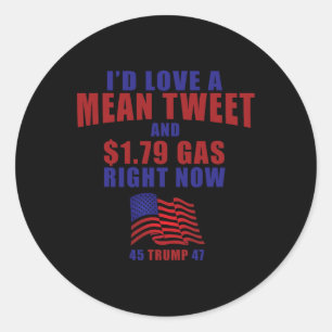 Pro Trump Supporter ID Liefde Een Mean Tweet Gas P Ronde Sticker