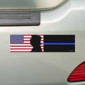 Pro Trump - Thin Blue Line Bumpersticker (Op auto)
