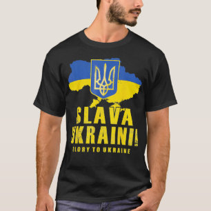 Pro Ukraine Slava Ukraine Glory to Ukraine Embleem T-shirt
