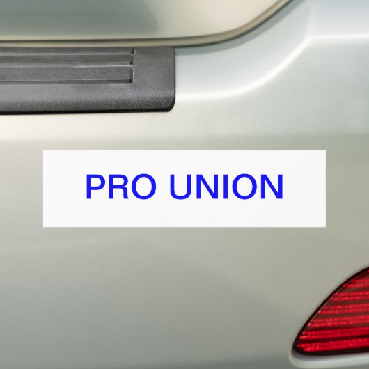 PRO-UNIE BUMPERSTICKER (Op auto)