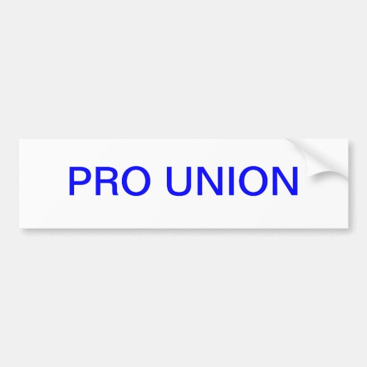 PRO-UNIE BUMPERSTICKER (Voorkant)
