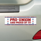 Pro-Unie en groep van vakbonden Bumpersticker (Op auto)