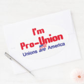 Pro-Union-Sticker Ovale Sticker (Envelop)