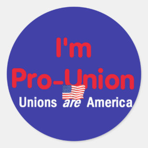 Pro-Union-Sticker Ronde Sticker