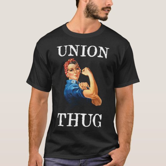 Pro Union Strong Union Proud Rosie de Riveter lol T-shirt (Voorkant)