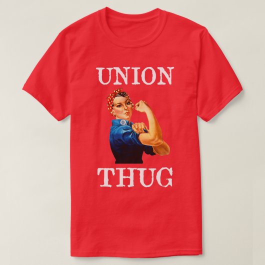 Pro Union Strong Union Proud Rosie de Riveter T-shirt (Design voorkant)