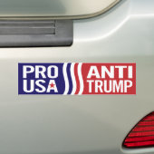 Pro USA / Anti Trump Patriotic Bumper Sticker (Op auto)