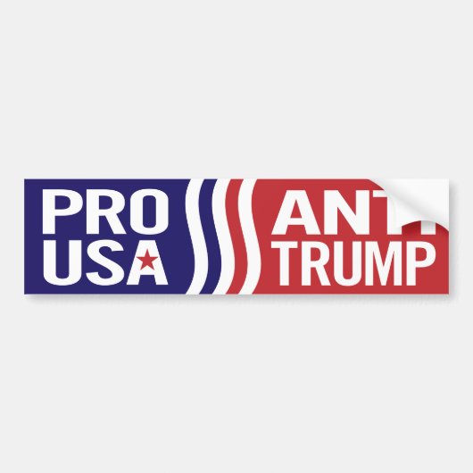 Pro USA / Anti Trump Patriotic Bumper Sticker (Voorkant)