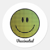 Pro Vaccin - Immuunsysteem - gevaccineerd - immuni Ronde Sticker (Voorkant)