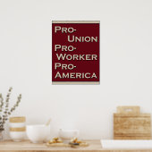 Pro-vakbond 1940's ontwerp poster (Keuken)