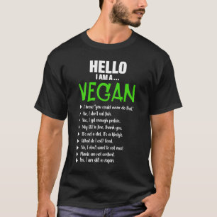 Pro Vegan Activism Gym Athlete Hallo ik ben een Ve T-shirt