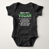 Pro Vegan Activism Statement Gym Athlete Veggie Romper (Voorkant)
