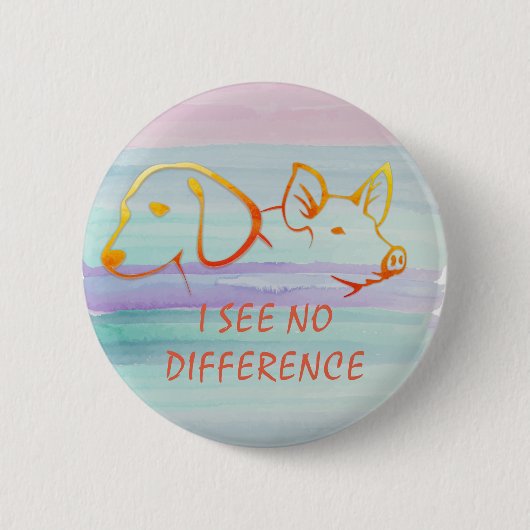 Pro Vegan Go Vegan Vegetarian Activist Waterverf Ronde Button 5,7 Cm (Voorkant)