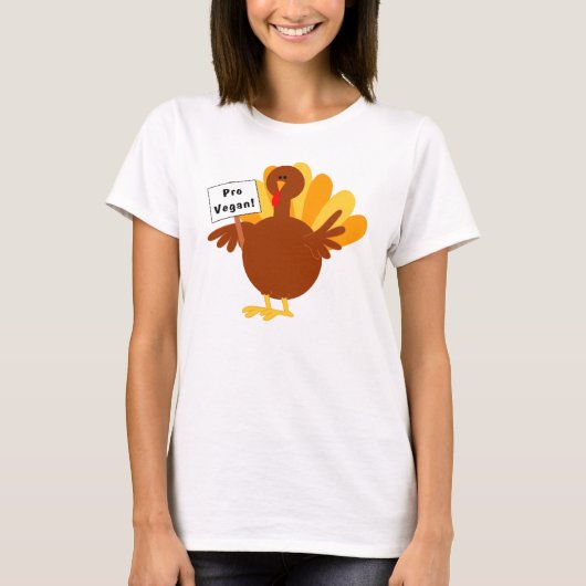 Pro Vegan Turkey Protest Shirt (Voorkant)