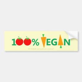 Pro Vegan Veggies Cartoon Art Carrots Tomates Bumpersticker