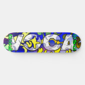 Pro Voca Design White Skatedeck Skateboard (Horizontaal)