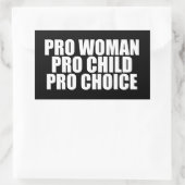 Pro vrouw Pro - Keuze uit kinderen Rechthoekige Sticker (Tas)